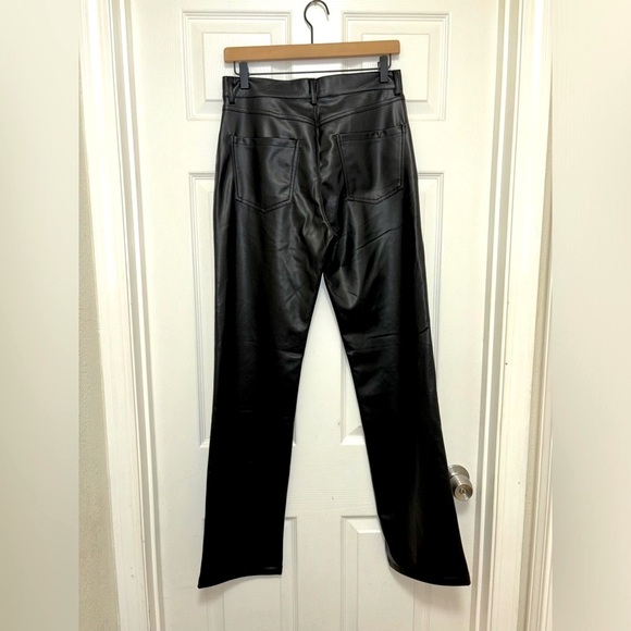 NWT Zara Faux Leather Straight Leg Pants - Picture 9 of 11